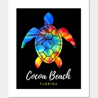 Cocoa Beach Florida Sea Turtle Conservation Tie Dye Posters and Art